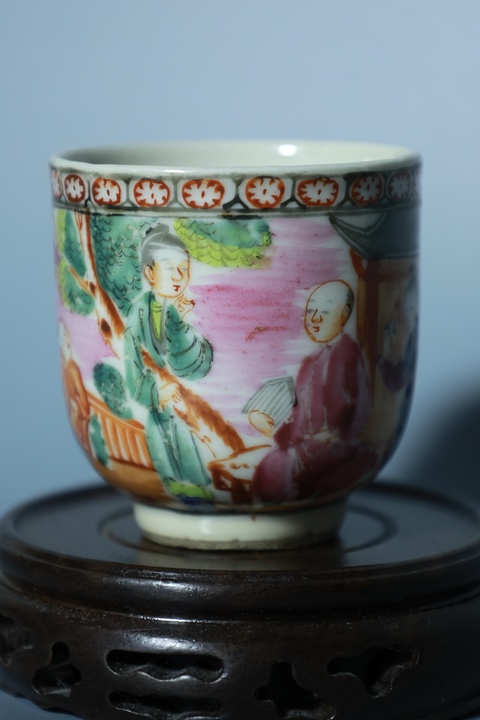 古玩陶瓷廣琺瑯人物故事紋馬克杯真品鑒賞圖