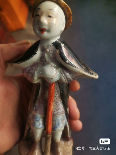 古玩陶瓷粉彩人物造像真品鑒賞圖