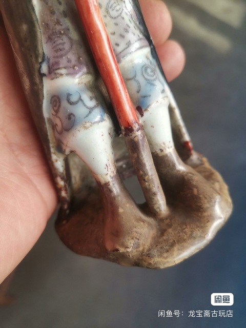 古玩陶瓷粉彩人物造像真品鑒賞圖