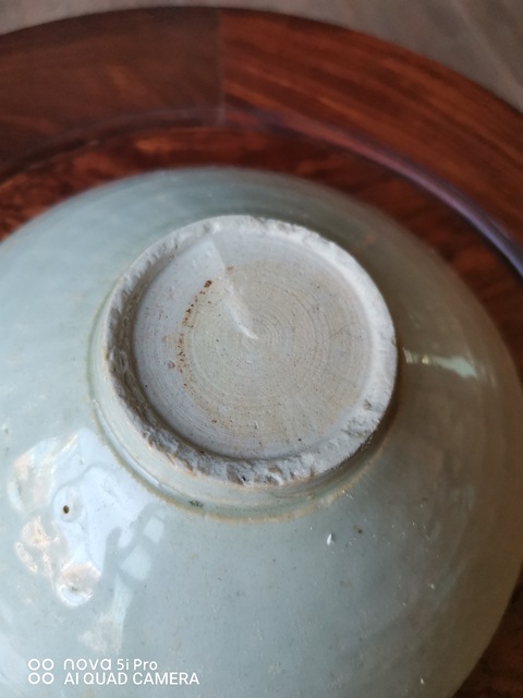 古玩陶瓷青白釉刻云氣紋斗笠碗真品鑒賞圖