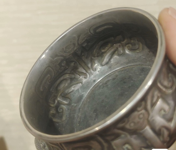 古玩銅器銀爐真品鑒賞圖