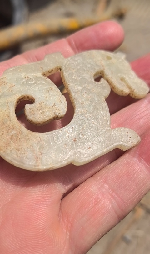 古玩玉器玉龍型件真品鑒賞圖