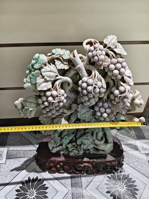 古玩玉器翡翠雕“花鳥擺件”真品鑒賞圖
