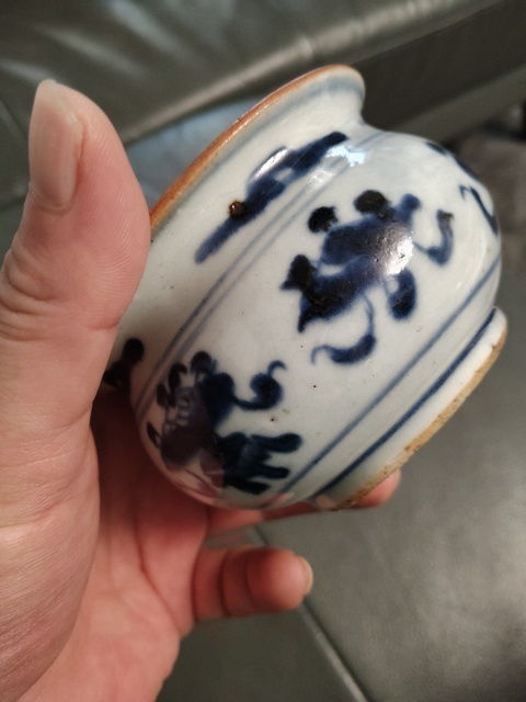 古玩陶瓷青花博古圖香爐真品鑒賞圖