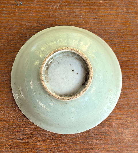 古玩陶瓷豆青釉小碗真品鑒賞圖