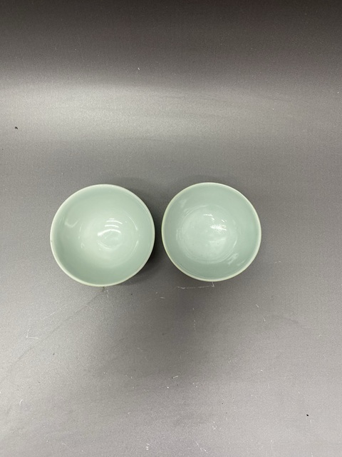 古玩陶瓷民國·檸檬黃釉杯·一對拍賣,當前價格769元