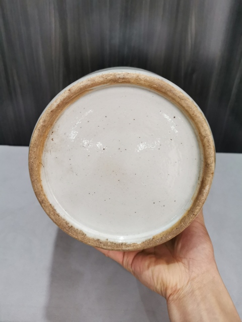 古玩陶瓷花鳥紋青花雙對獅耳盤口瓶真品鑒賞圖