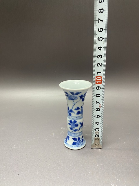 古玩陶瓷清康熙·花卉紋青花花觚拍賣，當前價格2000元