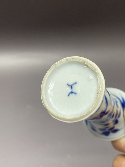 古玩陶瓷清康熙·花卉紋青花花觚拍賣，當前價格2000元