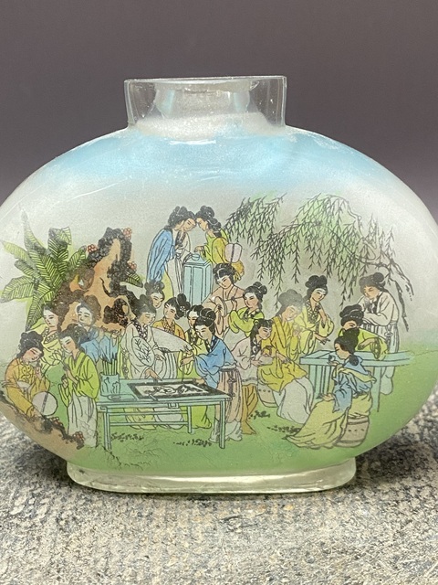 古玩陶瓷民晚解放初·人物紋料器鼻煙壺拍賣,當前價格269元