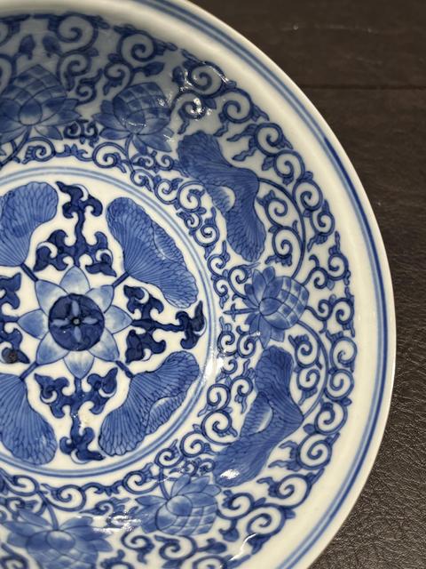 古玩陶瓷榮枝固本宮式碗，彩疑似后加真品鑒賞圖