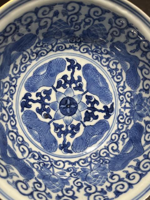古玩陶瓷榮枝固本宮式碗，彩疑似后加真品鑒賞圖