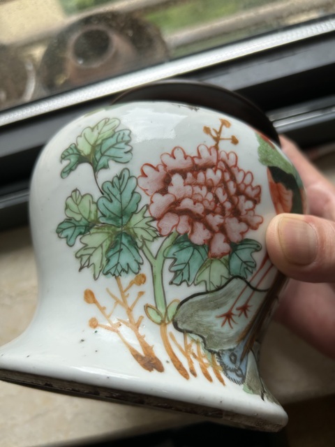 古玩陶瓷粉彩花鳥紋將軍罐真品鑒賞圖