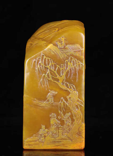 古玩玉器壽山石印真品鑒賞圖