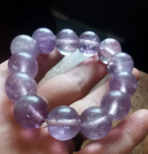 古玩玉器天然水晶珠真品鑒賞圖