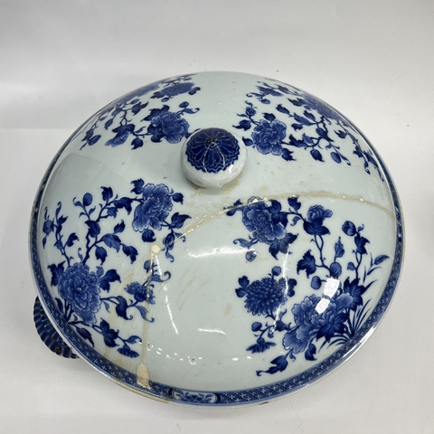 古玩陶瓷青花山水亭臺樓閣大溫鍋真品鑒賞圖