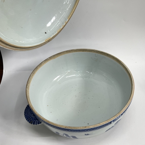 古玩陶瓷青花山水亭臺樓閣大溫鍋真品鑒賞圖