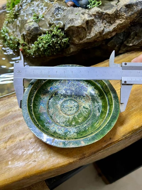古玩陶瓷漢·綠釉龍紋盤拍賣,當(dāng)前價(jià)格398元