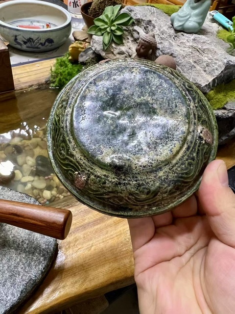 古玩陶瓷漢·綠釉龍紋盤拍賣,當(dāng)前價(jià)格398元