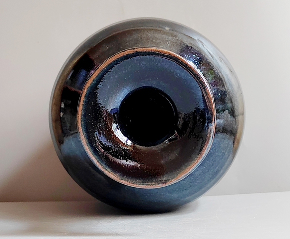 古玩陶瓷黑釉撇口瓶真品鑒賞圖