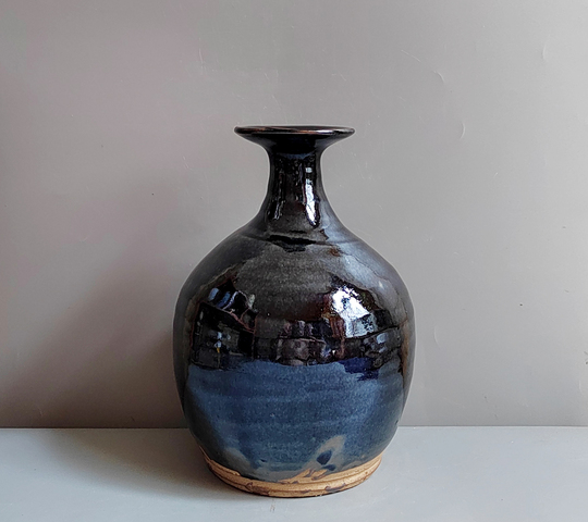 古玩陶瓷黑釉撇口瓶真品鑒賞圖