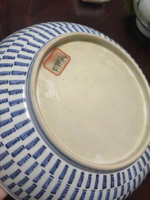 古玩陶瓷雍正梵字紋青花盤拍賣,當前價格42000元