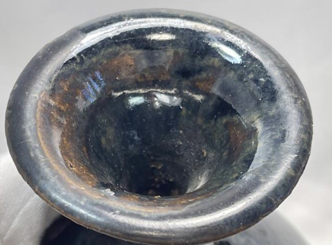 古玩陶瓷黑釉玉壺春瓶真品鑒賞圖