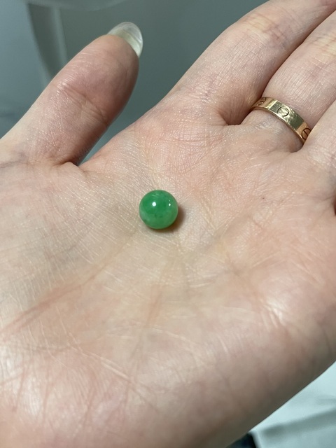 古玩玉器天然翡翠珠真品鑒賞圖