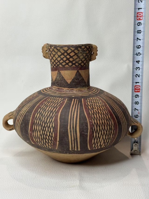 古玩陶瓷馬家窯文化-邊家林類型葫蘆六扇瓶真品鑒賞圖