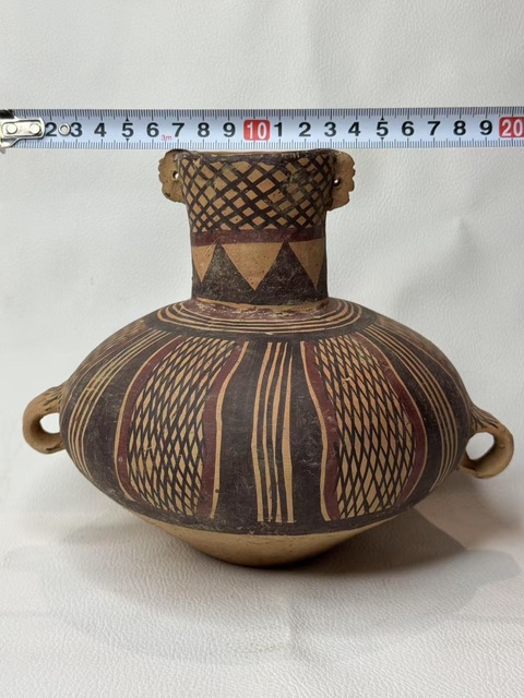古玩陶瓷馬家窯文化-邊家林類型葫蘆六扇瓶真品鑒賞圖