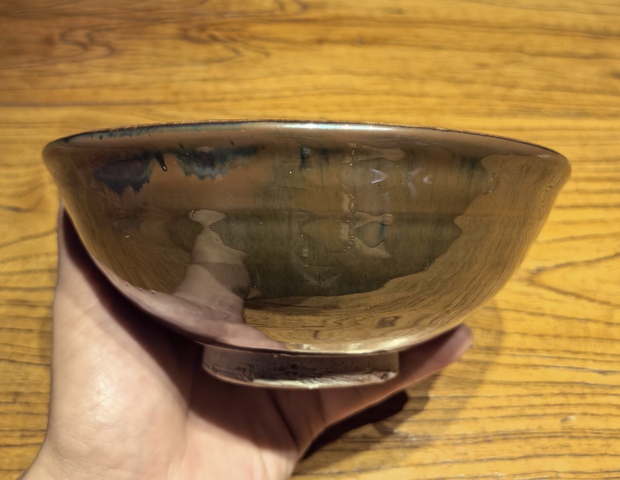 古玩陶瓷元末明初定窯系紫金釉撇口碗拍賣，當(dāng)前價(jià)格68元
