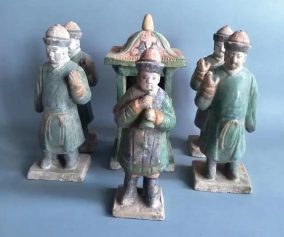 古玩陶瓷彩陶俑真品鑒賞圖