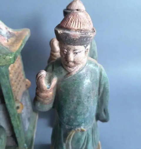 古玩陶瓷彩陶俑真品鑒賞圖
