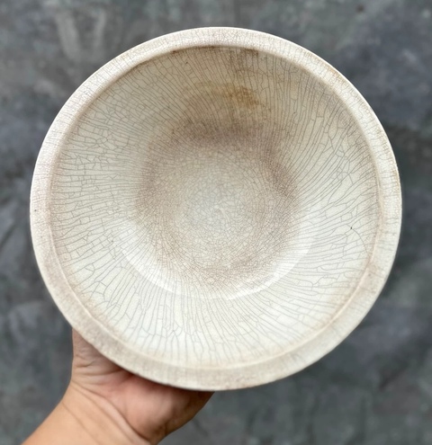 古玩陶瓷漳州窯哥釉撇口碗真品鑒賞圖