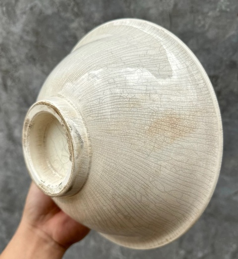古玩陶瓷漳州窯哥釉撇口碗真品鑒賞圖