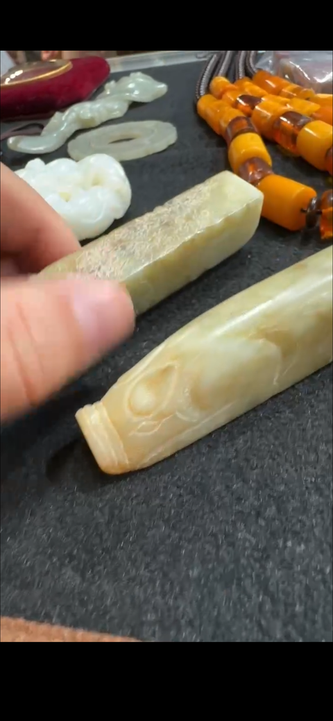 古玩玉器做舊仿古“玉豬握”真品鑒賞圖