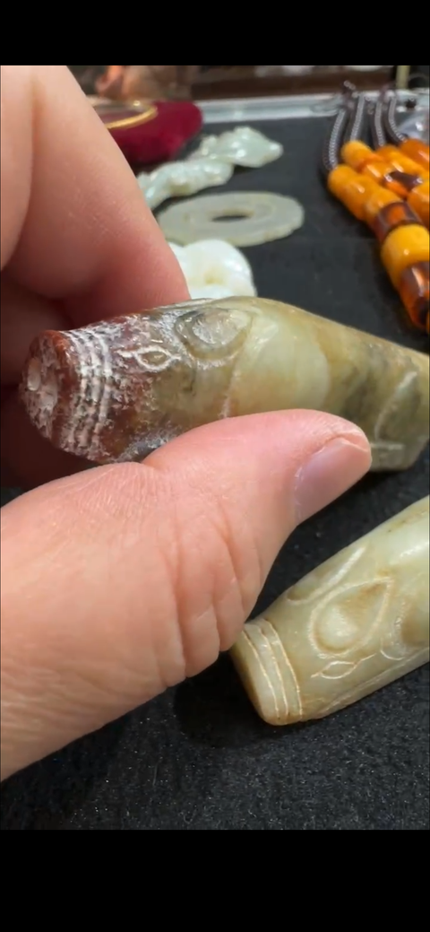古玩玉器做舊仿古“玉豬握”真品鑒賞圖