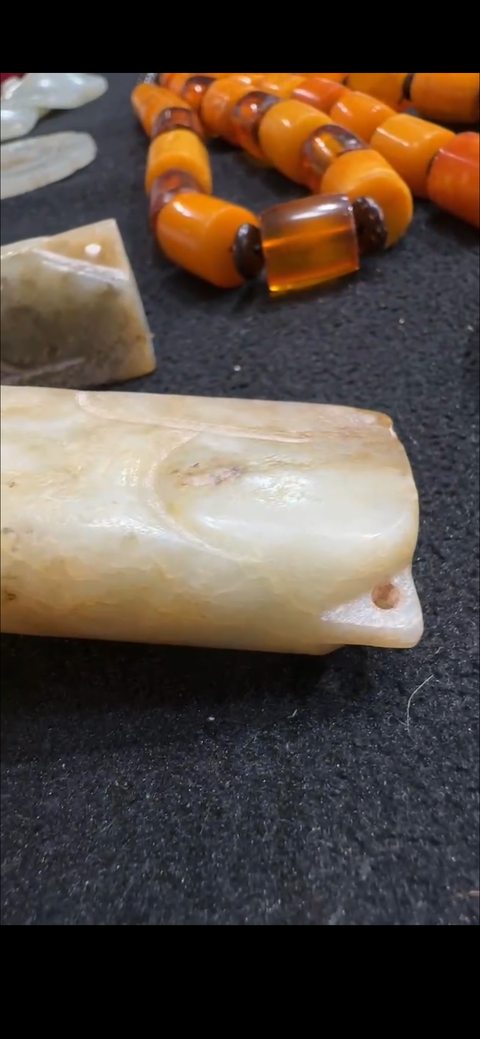 古玩玉器做舊仿古“玉豬握”真品鑒賞圖