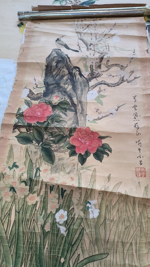 古玩字畫花卉真品鑒賞圖
