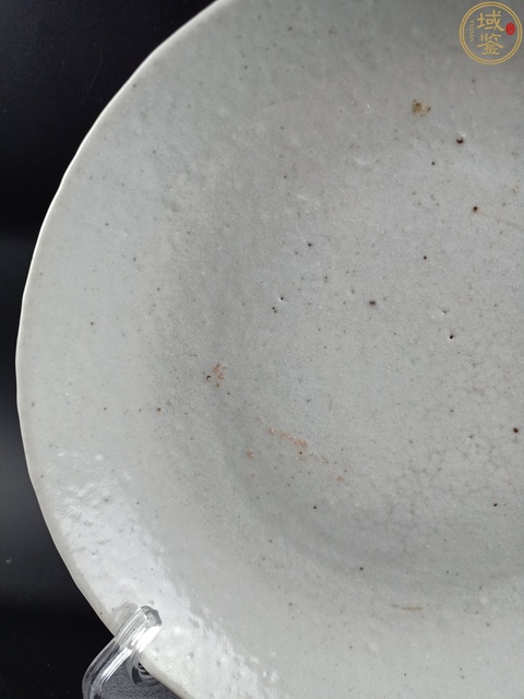 古玩陶瓷清中期 白釉盤真品鑒賞圖