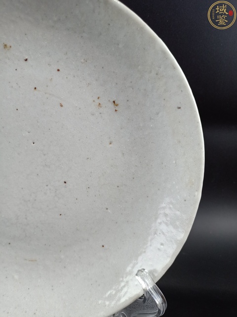 古玩陶瓷清中期 白釉盤真品鑒賞圖