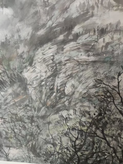 古玩字畫手工原裝原裱中美協(xié)名家呂效書 山水拍賣，當前價格2388元