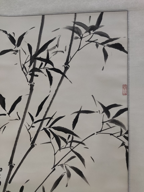 古玩字畫手工原裝原裱中美協名家王業東 墨竹圖拍賣,當前價格10元