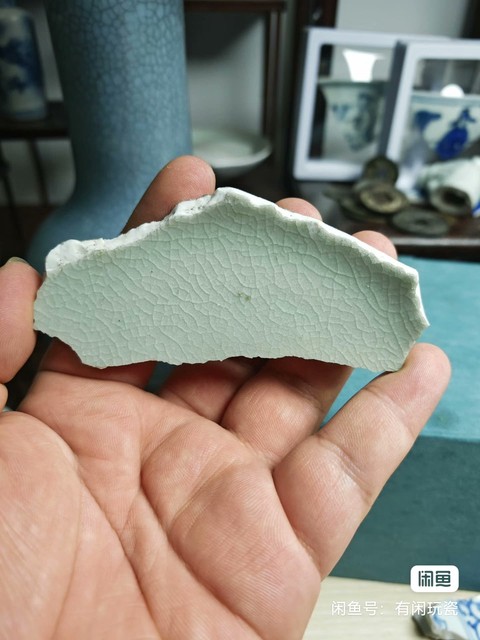 古玩陶瓷郎窯綠臥足標本真品鑒賞圖