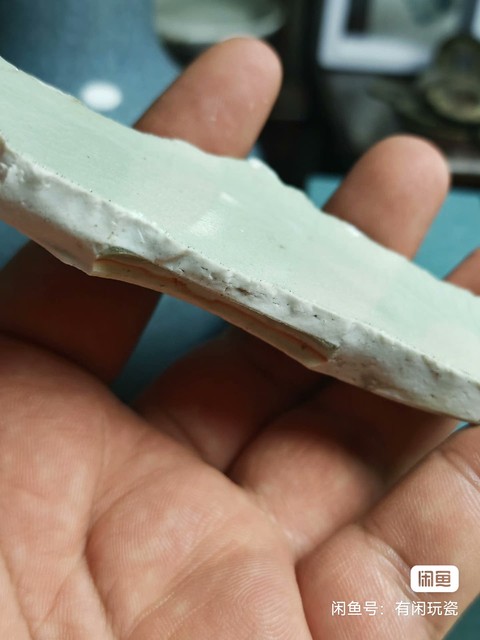 古玩陶瓷郎窯綠臥足標本真品鑒賞圖
