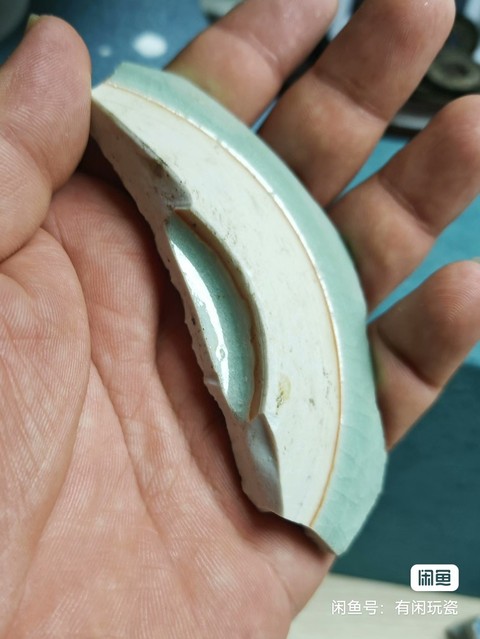 古玩陶瓷郎窯綠臥足標本真品鑒賞圖