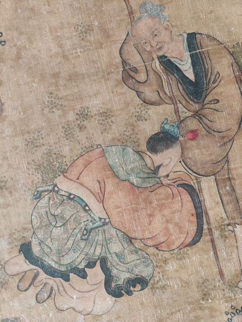 古玩字畫賈母訓子真品鑒賞圖