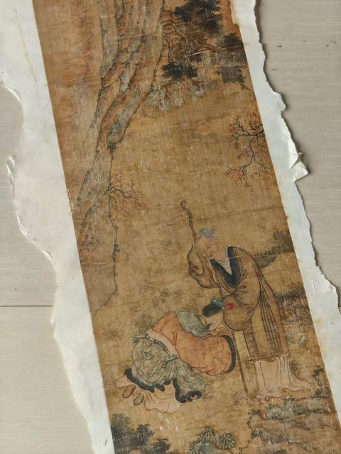 古玩字畫賈母訓子真品鑒賞圖