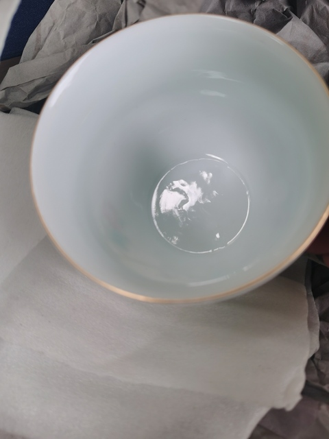 古玩陶瓷粉彩花卉紋杯碟一套真品鑒賞圖