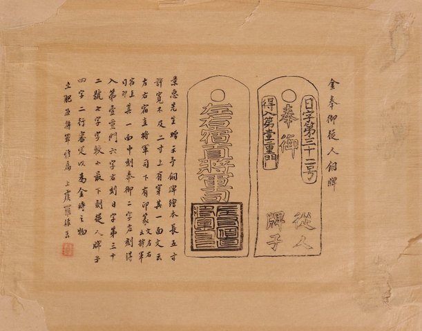 古玩字畫銅牌繪本及說明真品鑒賞圖